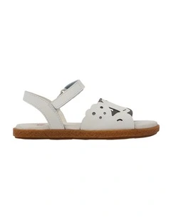 Twins Lasercut Youth Sandals in White