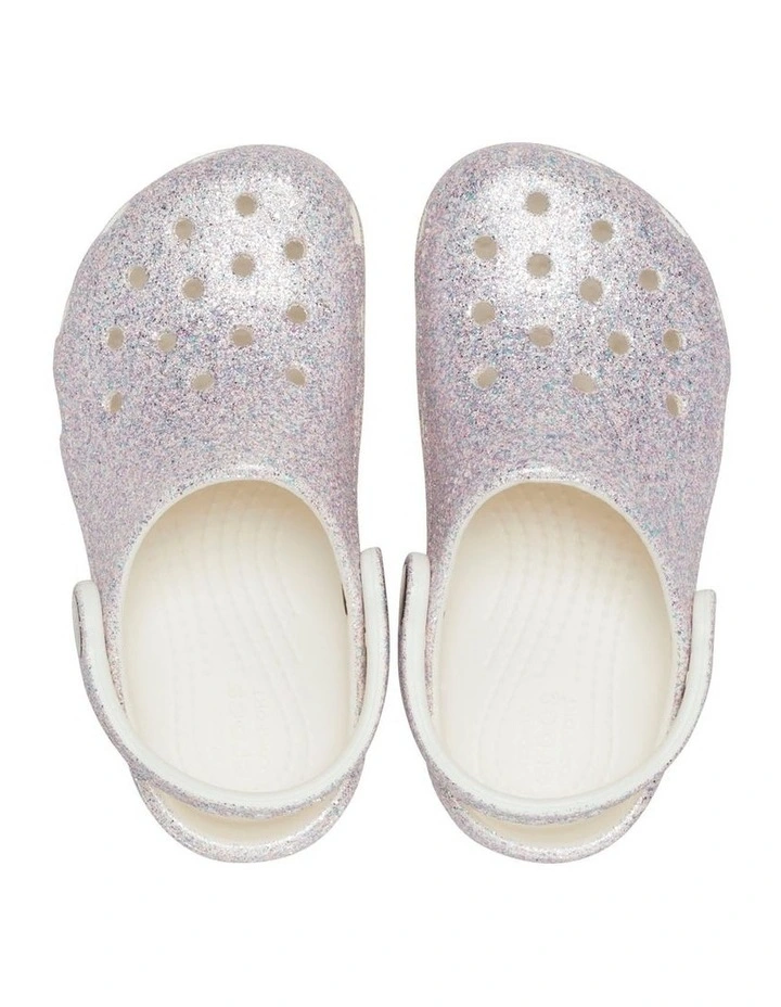 Classic Glitter Clog Infant Beach Sandals in Grey image 3