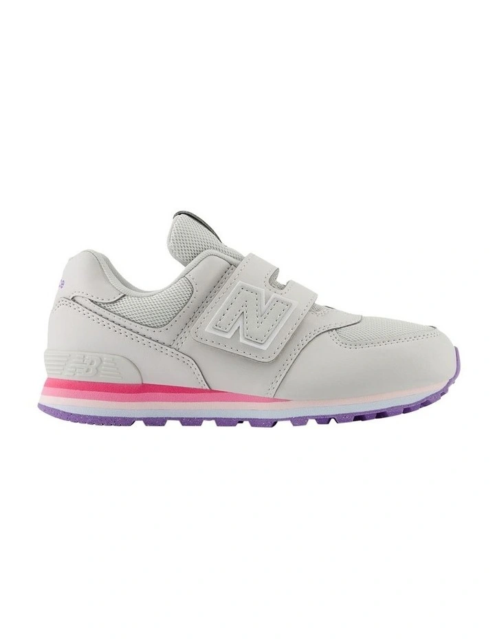 574 V1 Self-Fastening Strap Pre-School Sneakers in Grey image 1