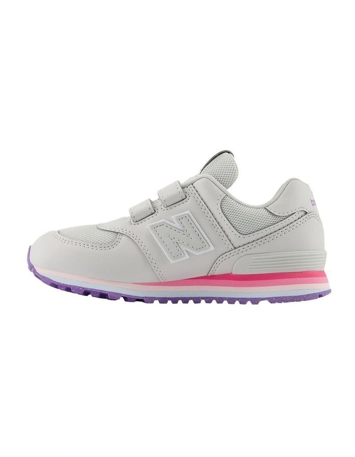 574 V1 Self-Fastening Strap Pre-School Sneakers in Grey image 2