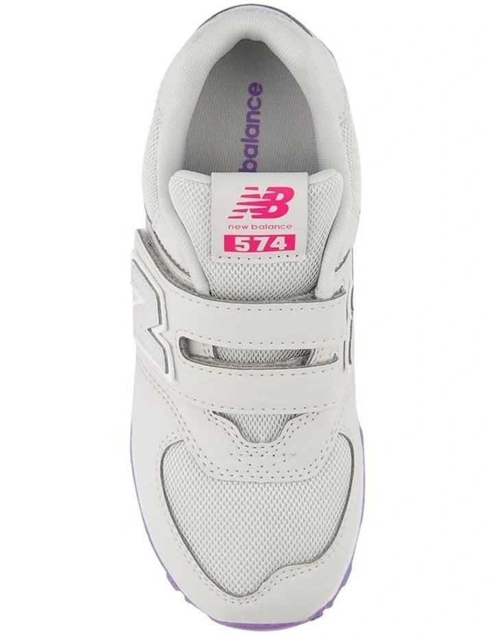 574 V1 Self-Fastening Strap Pre-School Sneakers in Grey image 3