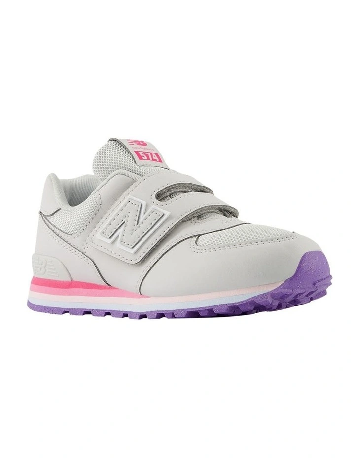 574 V1 Self-Fastening Strap Pre-School Sneakers in Grey image 4