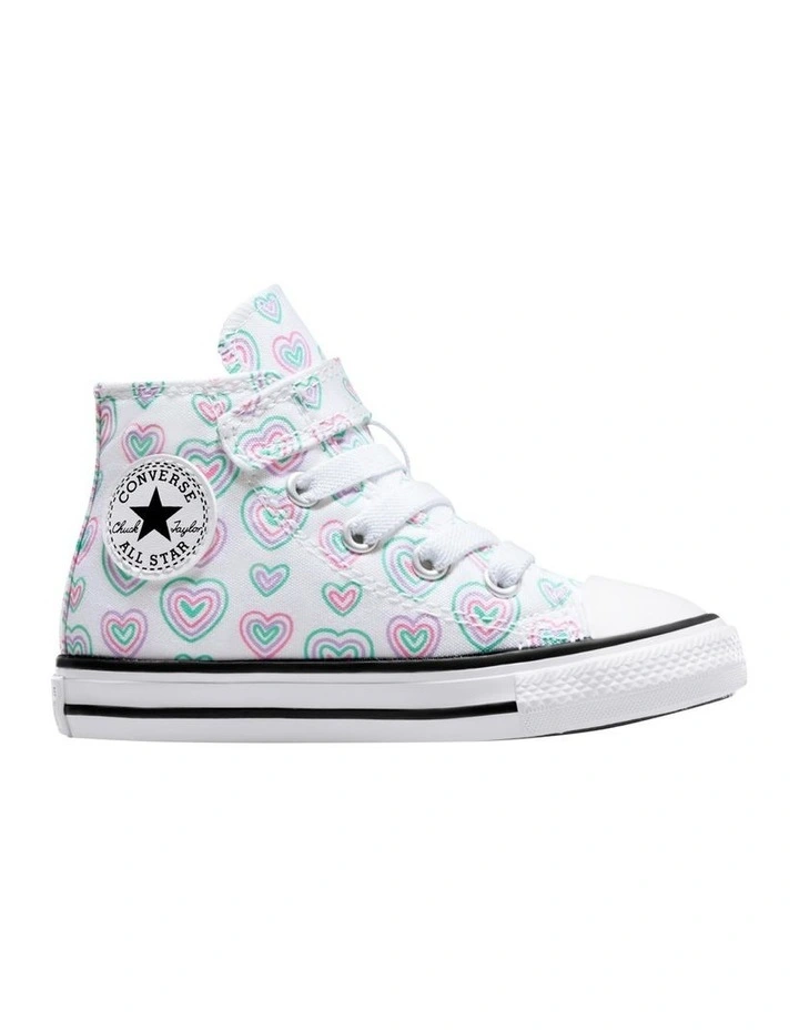 Chuck Taylor All Star 1V Hi Multi Hearts Infant Sneakers in Multi image 1