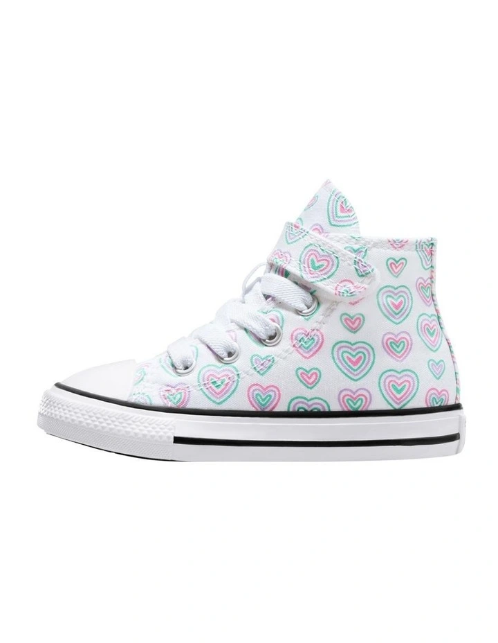 Chuck Taylor All Star 1V Hi Multi Hearts Infant Sneakers in Multi image 2