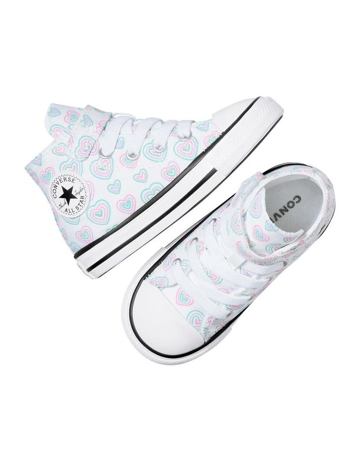 Chuck Taylor All Star 1V Hi Multi Hearts Infant Sneakers in Multi image 3