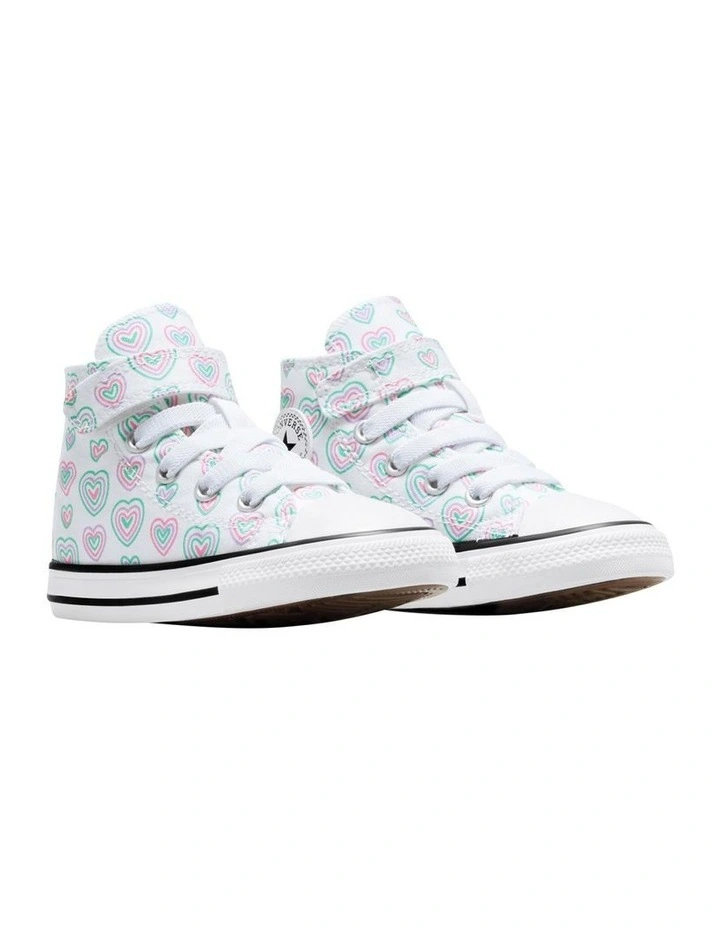 Chuck Taylor All Star 1V Hi Multi Hearts Infant Sneakers in Multi image 4