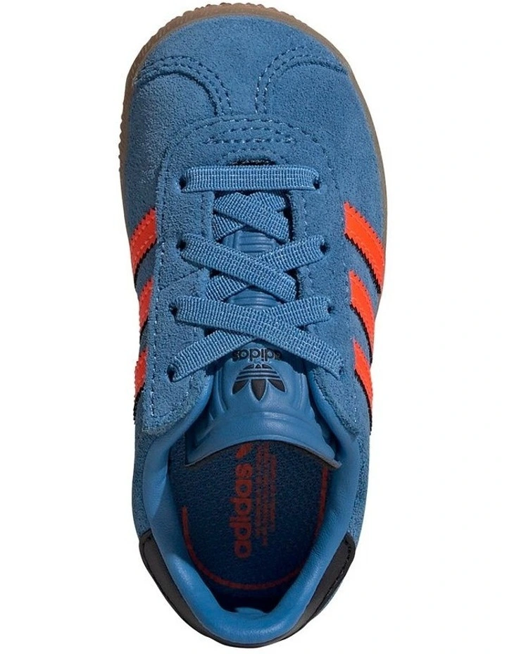adidas Gazelle CF Elastic Lace Infant Sneakers in Smoke Blue | MYER