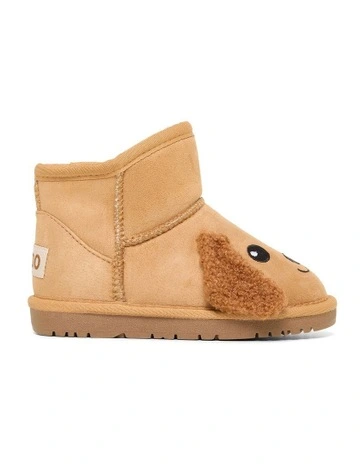 Chilly Puppy Slippers in Taupe