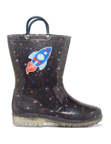 Charlie Galaxy Gumboots in Black
