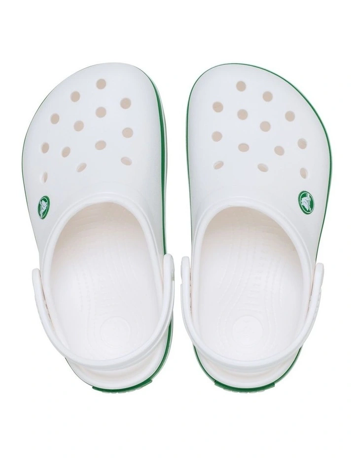Crocband Clog Youth Beach Sandals in White image 3