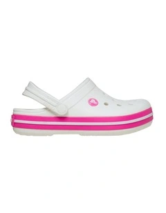 Crocband Clog Youth Beach Sandals in White