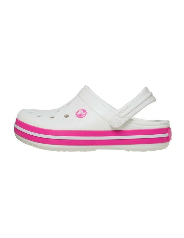 Crocband Clog Youth Beach Sandals in White image 2