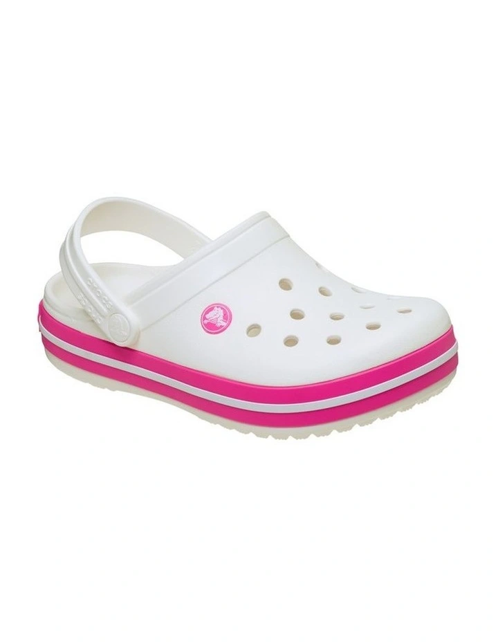 Crocband Clog Youth Beach Sandals in White image 4