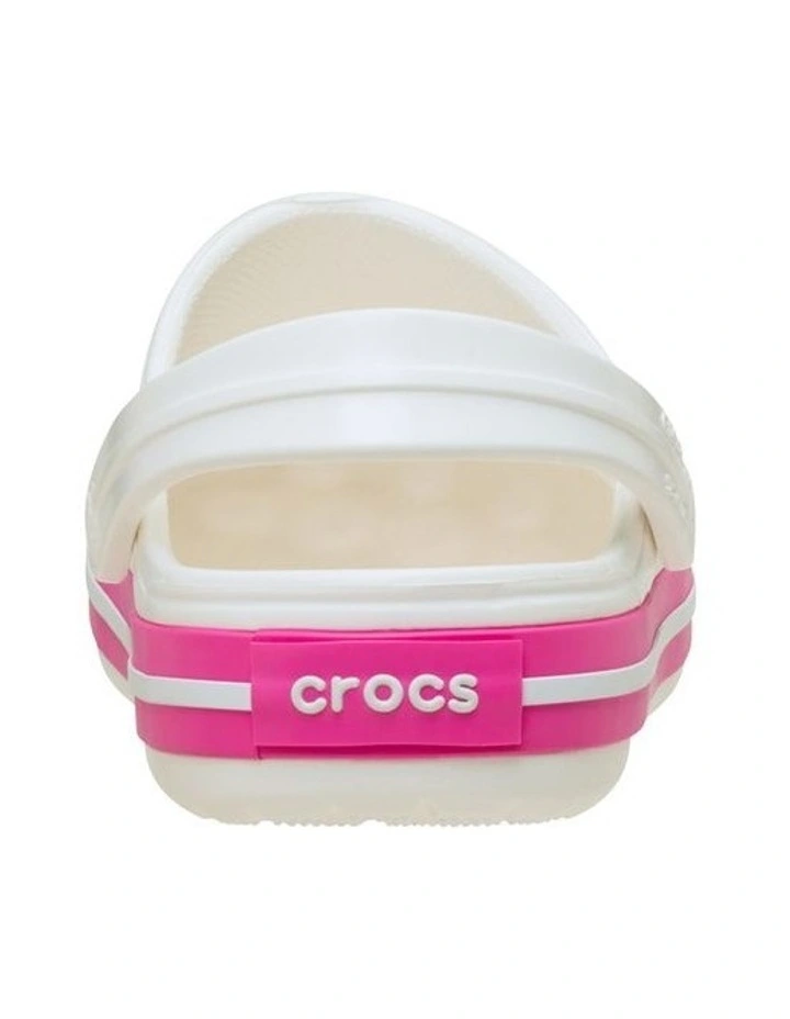 Crocband Clog Youth Beach Sandals in White image 5