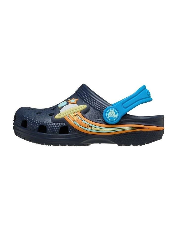 Classic Clog Ufo Lights Infant Beach Sandals in Navy image 2