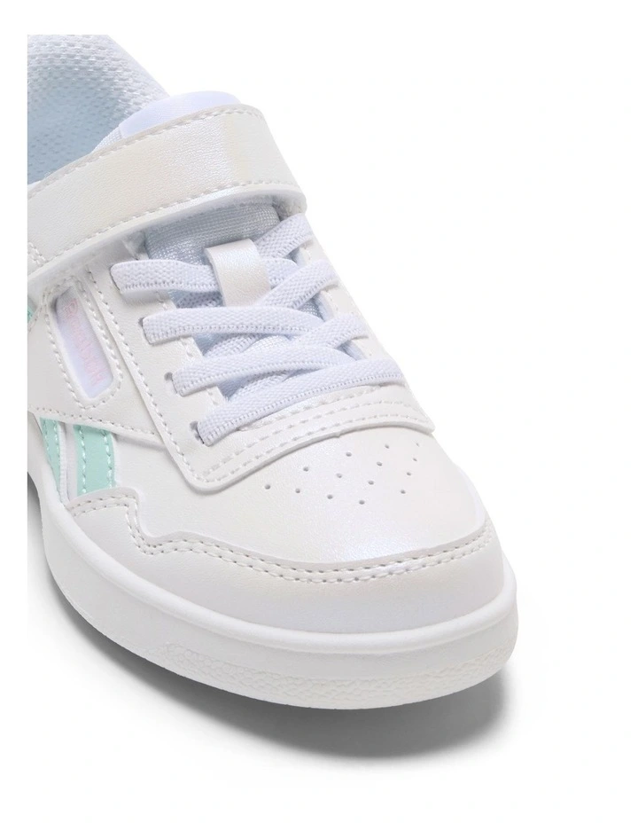 Court Advance Elastic L And T Strap Sneakers in White image 4