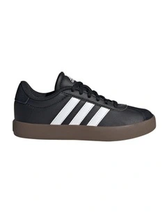 Vl Court 3.0 Grade School Sneakers in Black and White