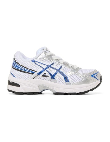 White, Asics Blue colour