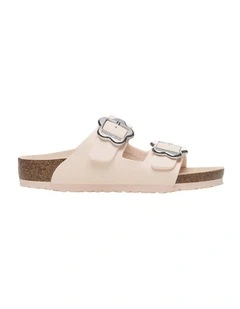 Arizona Flower Buckle Sandals in Rose