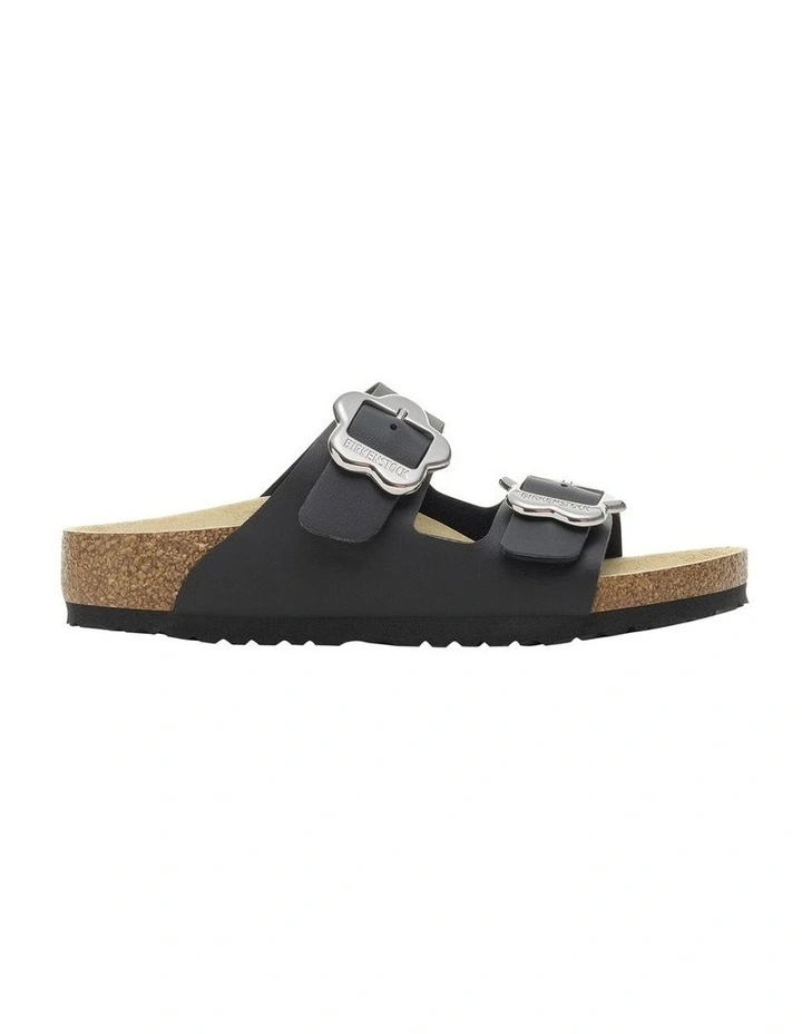 Arizona Flower Buckle Sandals in Black image 1