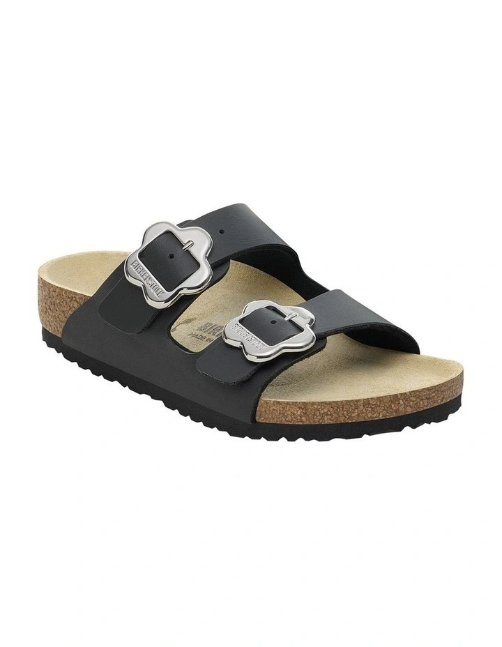 Arizona Flower Buckle Sandals in Black image 4