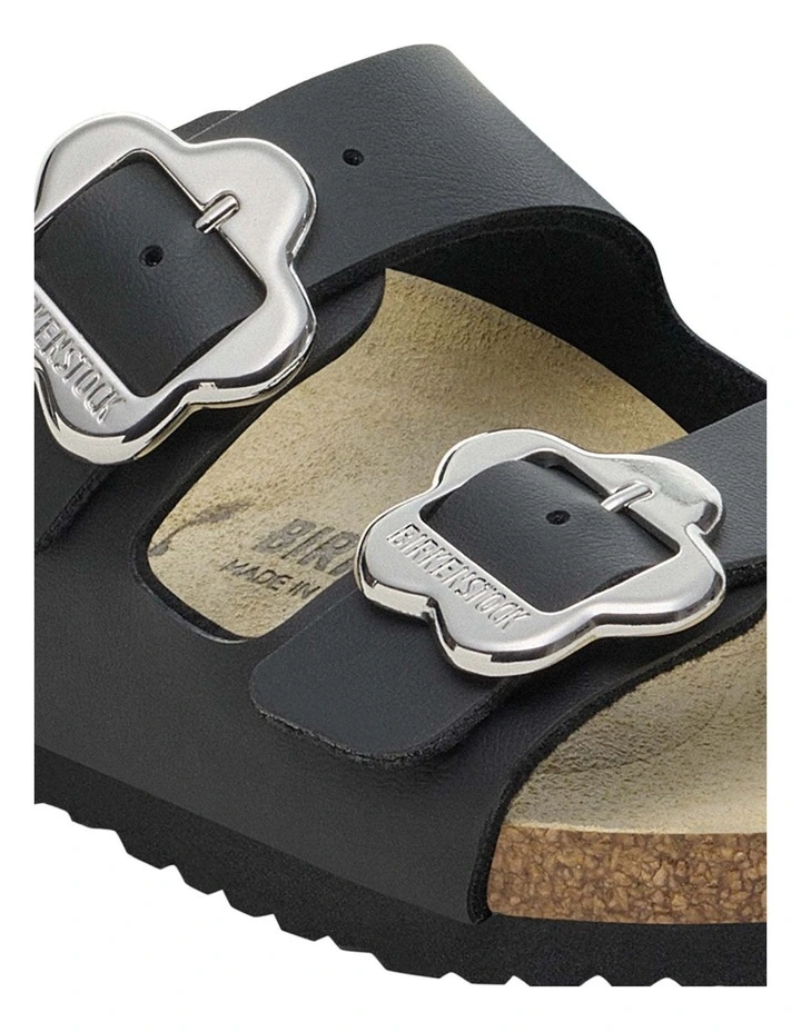 Arizona Flower Buckle Sandals in Black image 5