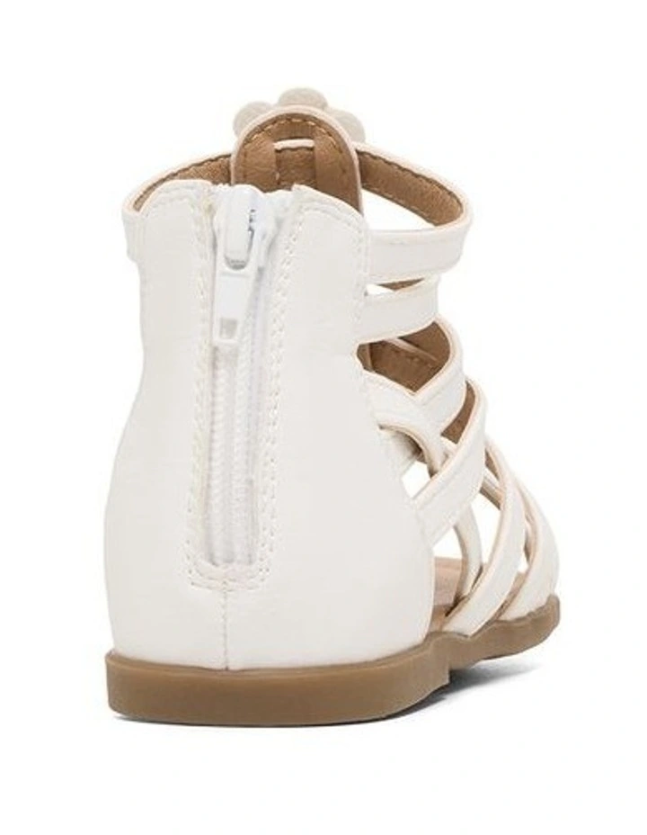 Angie Bloom Sandals in White image 3