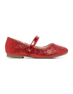 Cammi Glitter Shoes in Red