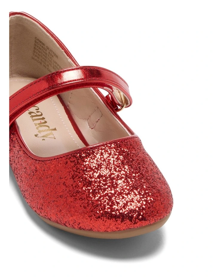 Cammi Glitter Shoes in Red image 4