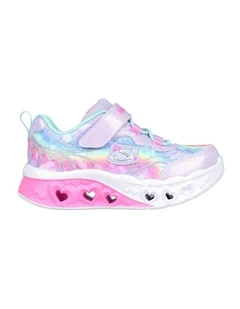 Flutter Heart Groovy Infant Sneakers in Lavender/Aqua