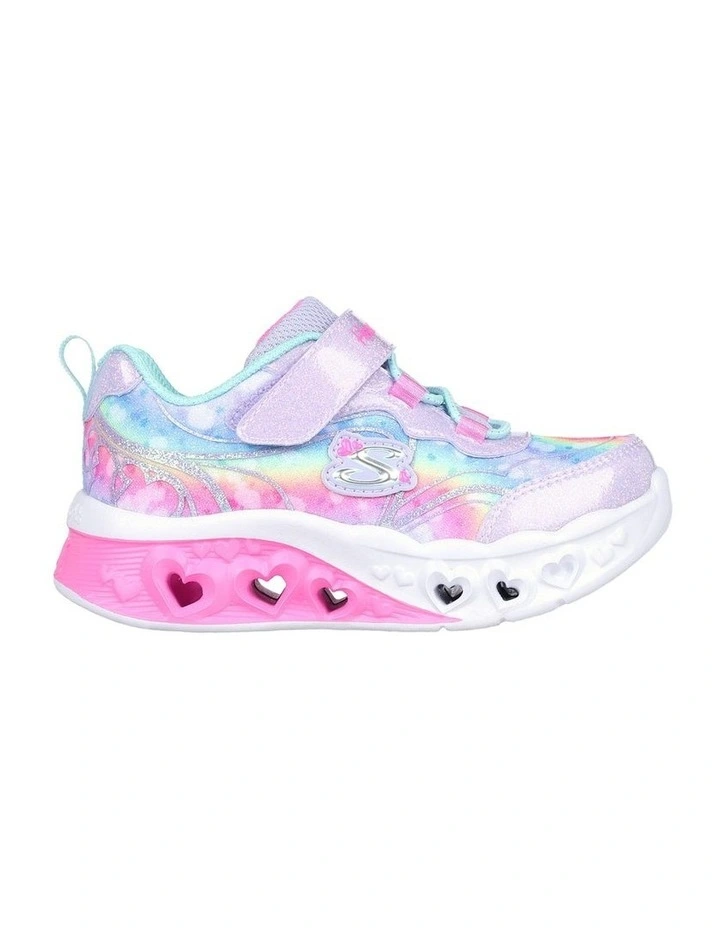 Flutter Heart Groovy Infant Sneakers in Lavender/Aqua image 1