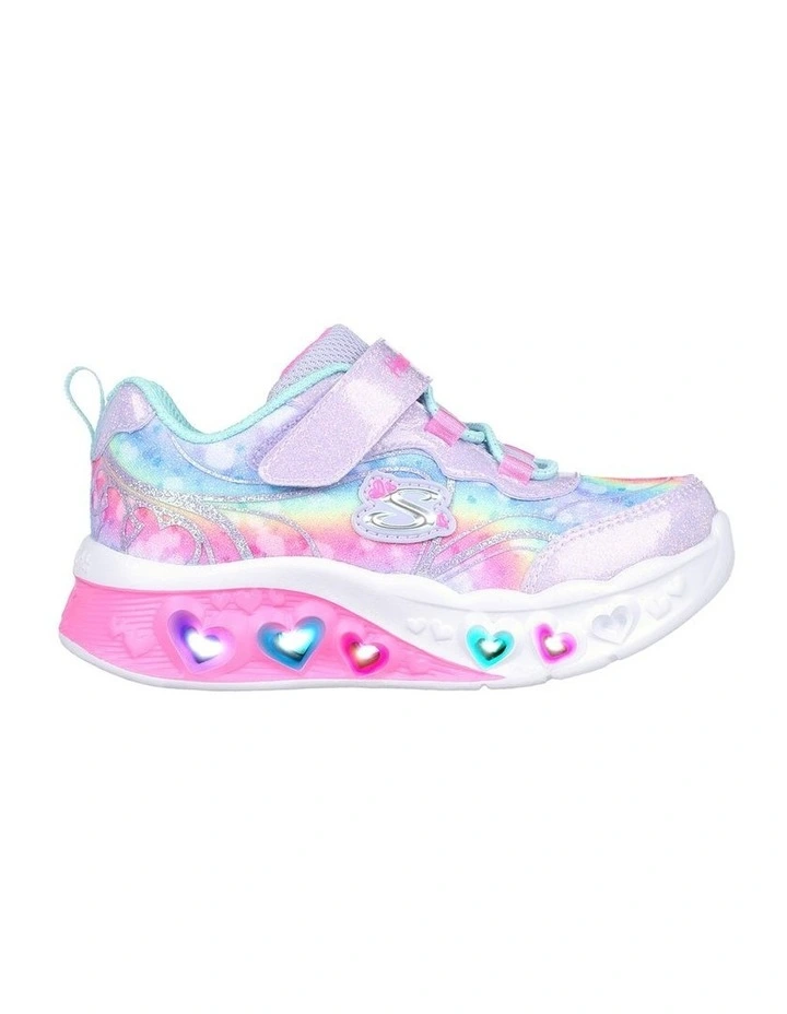 Flutter Heart Groovy Infant Sneakers in Lavender/Aqua image 2