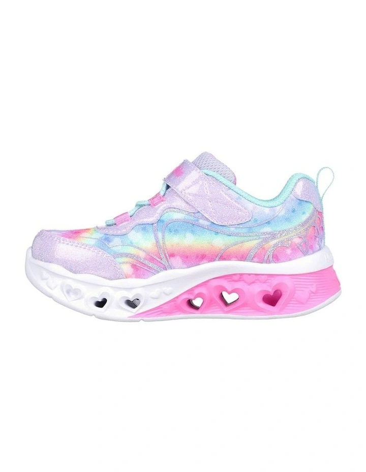 Flutter Heart Groovy Infant Sneakers in Lavender/Aqua image 3