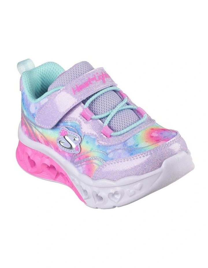 Flutter Heart Groovy Infant Sneakers in Lavender/Aqua image 4