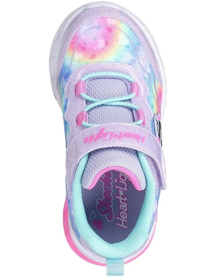 Flutter Heart Groovy Infant Sneakers in Lavender/Aqua image 5