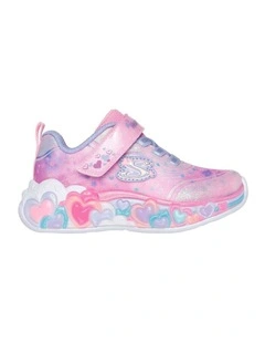 Eternal Heart Lights Infant Sneakers in Light Pink/Multi