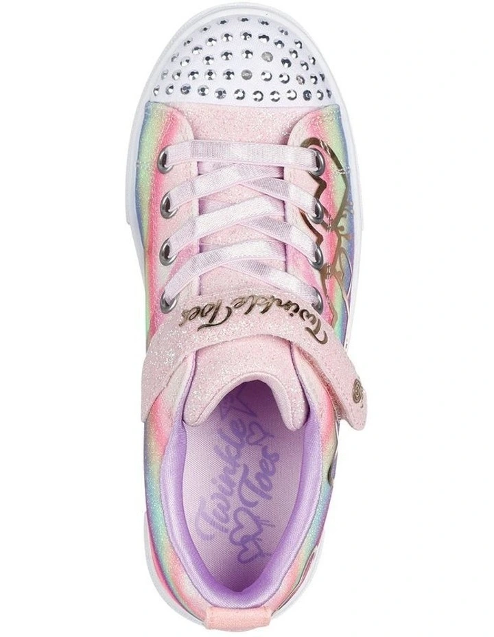 Twinkle Toes Ombre Love Youth Sneakers in Light Pink/Multi image 3
