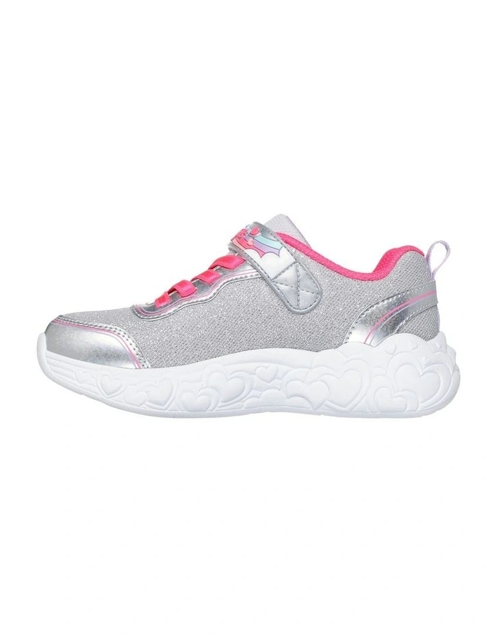 Eternal Hearts Lights Youth Sneakers in Silver image 2