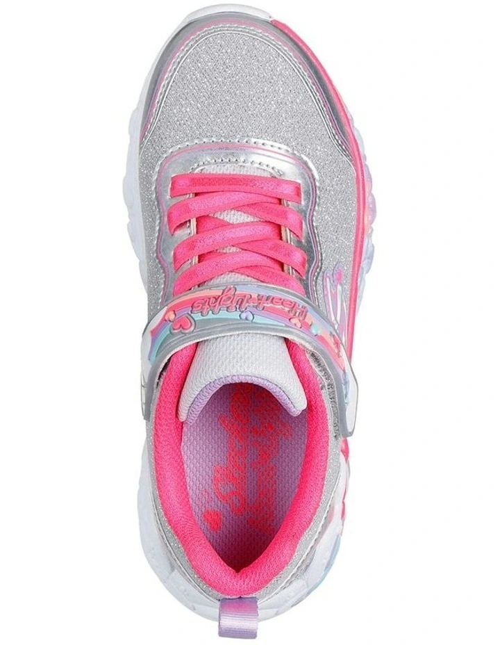 Eternal Hearts Lights Youth Sneakers in Silver image 3