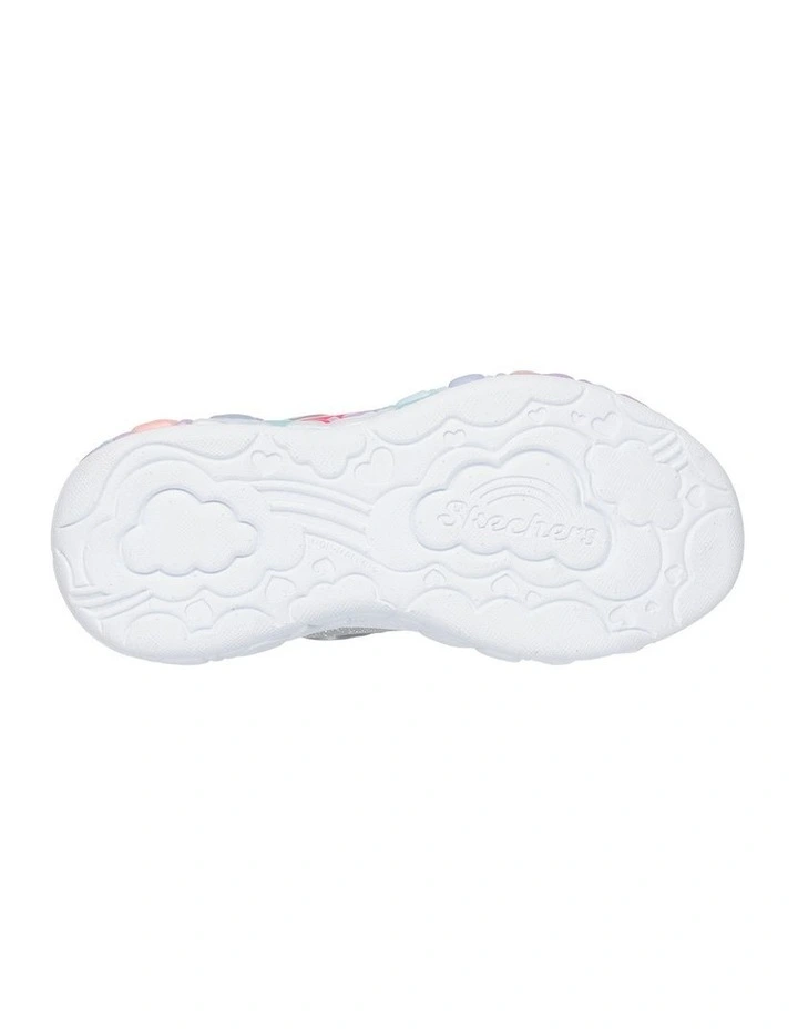 Eternal Hearts Lights Youth Sneakers in Silver image 5