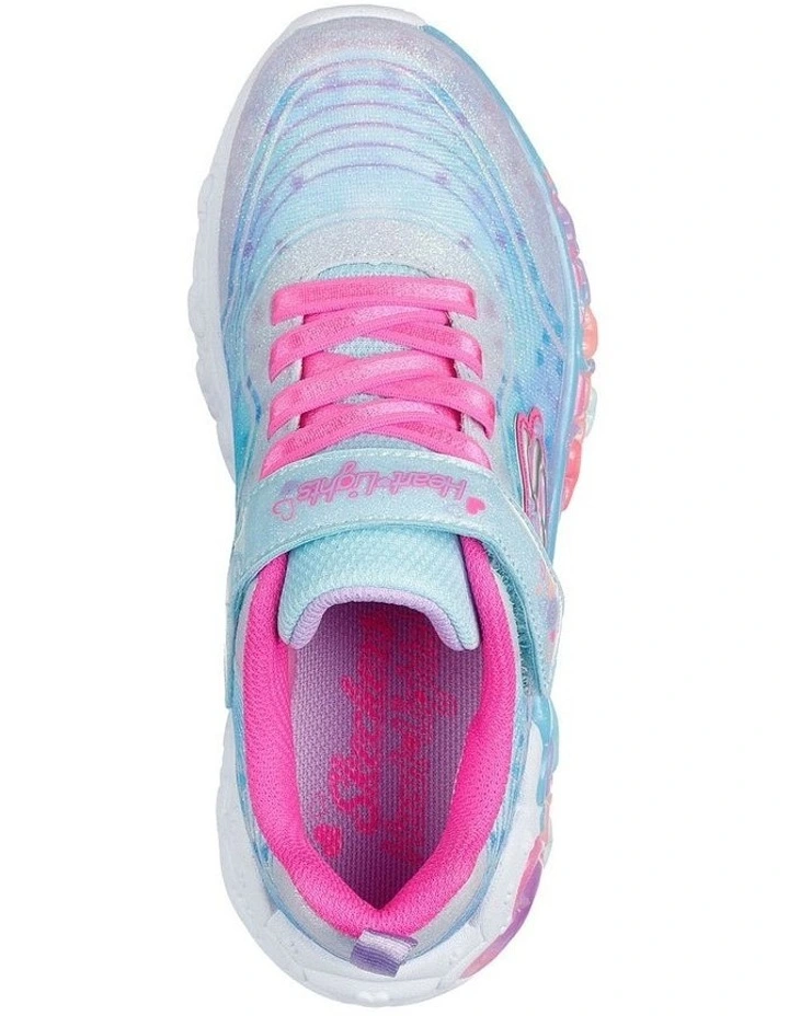 Eternal Hearts Lights Youth Sneakers in Light Blue/Multi image 5