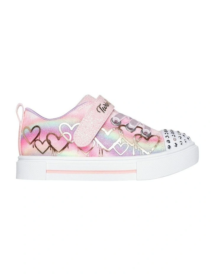 Twinkle Toes Sparks Ombre Love Infant Sneakers in Light Pink/Multi image 1
