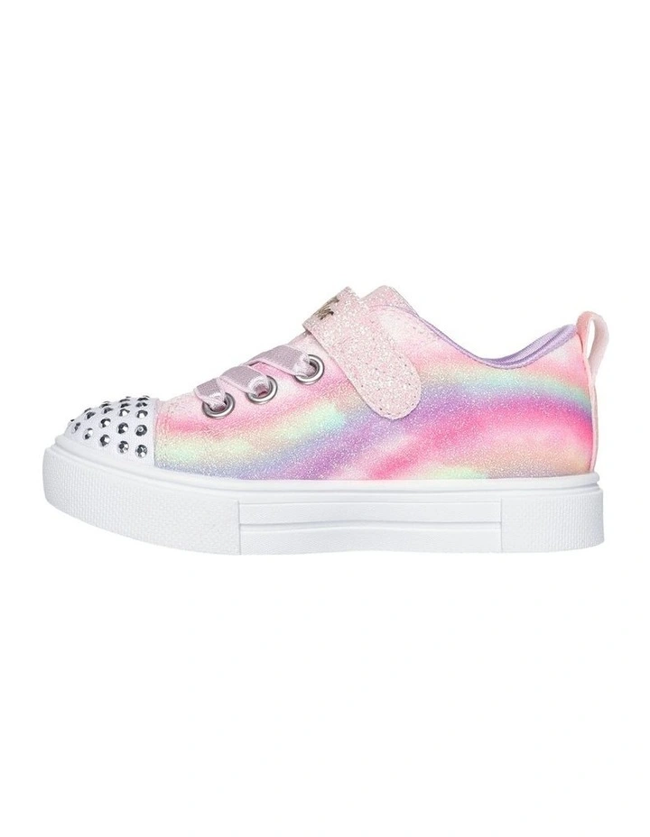Twinkle Toes Sparks Ombre Love Infant Sneakers in Light Pink/Multi image 2