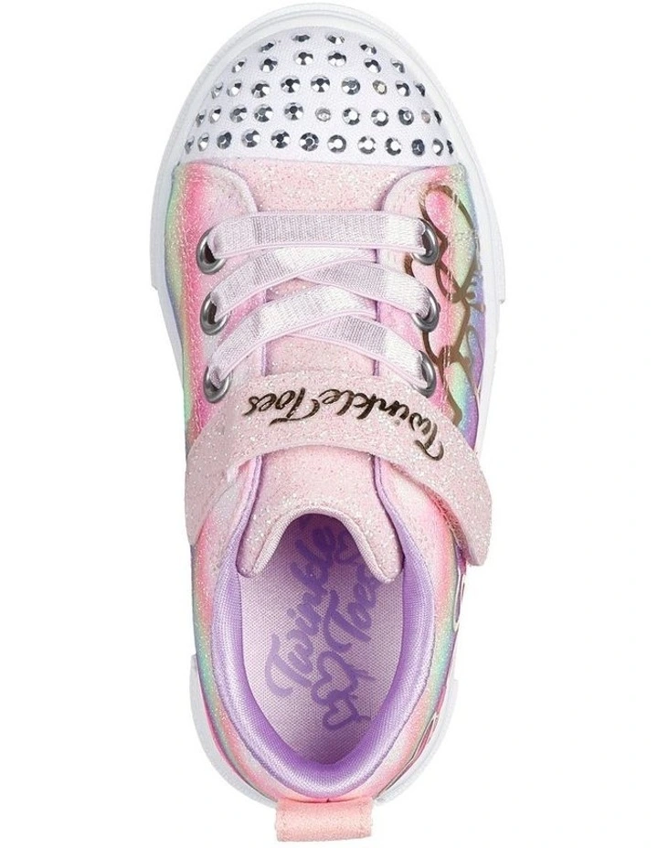 Twinkle Toes Sparks Ombre Love Infant Sneakers in Light Pink/Multi image 3