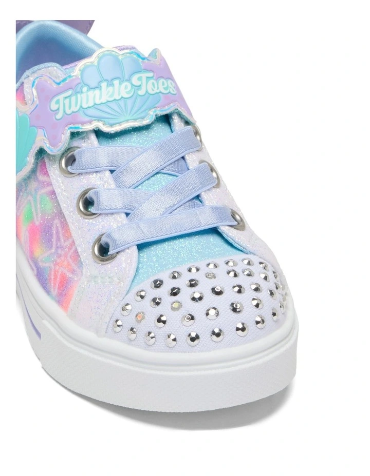 Twinkle Toes Sparks Underwater Magic Sneakers in White image 4