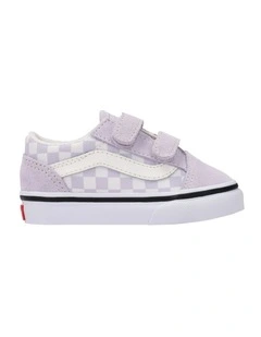Old Skool V Check Infant Sneakers in Lilac