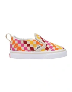 Slip On V Checkerboard Infant Sneakers In Rainbow