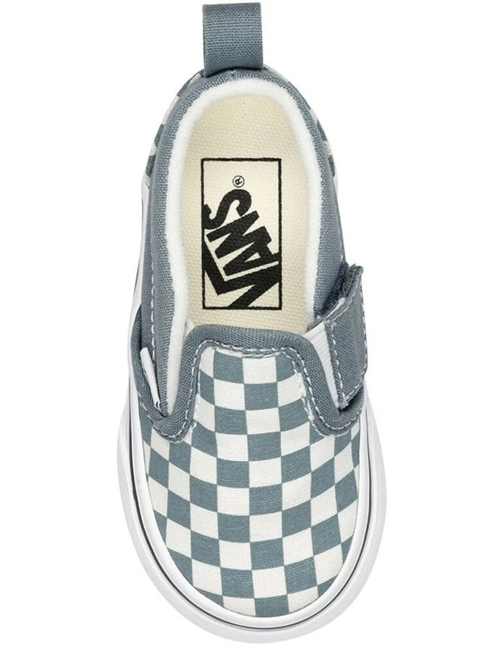 Slip On V Checkerboard Infant Sneakers in Grey image 2