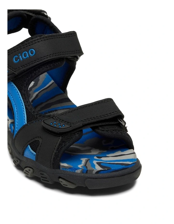 Hugh Sandals in Black/Blue image 4