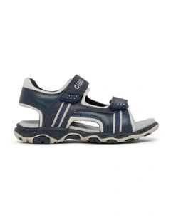 Hendrix Sandals in Navy/Grey